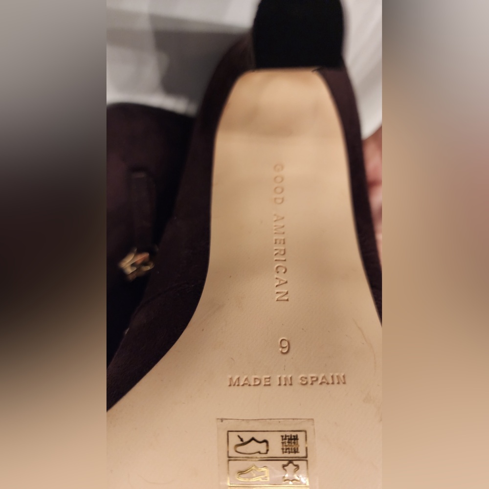 GOOD AMERICAN Womens ICON 110 SUEDE BOOTIE Brown Size 9 - Picture 11 of 12